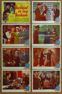 c308 FAITHFUL IN MY FASHION 8 movie lobby cards '46 Donna Reed, Drake