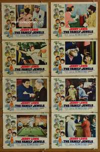 c309 FAMILY JEWELS 8 movie lobby cards '65 Jerry Lewis, Butterworth