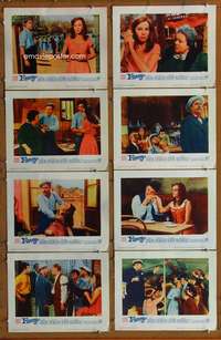 c312 FANNY 8 movie lobby cards '61 Leslie Caron, Boyer, Chevalier