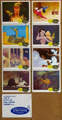 c313 FANTASIA 8 movie lobby cards R63 Mickey Mouse, Disney classic!