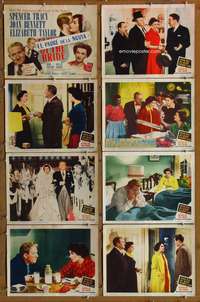 c315 FATHER OF THE BRIDE 8 movie lobby cards '50 Liz Taylor, Tracy