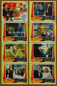 c327 FLAME 8 movie lobby cards '47 Carroll, Vera Ralston, film noir!