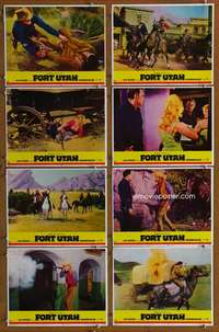 c340 FORT UTAH 8 movie lobby cards '66 John Ireland, Virginia Mayo