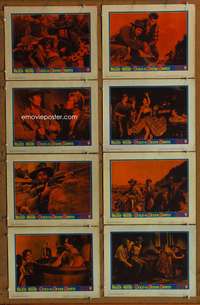 c368 GOLD OF THE SEVEN SAINTS 8 movie lobby cards '61 Clint Walker