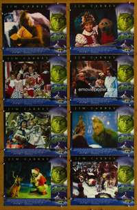 c434 HOW THE GRINCH STOLE CHRISTMAS 8 int'l movie lobby cards '00 Carrey