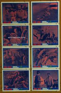 c387 GUNS OF DARKNESS 8 movie lobby cards '62 Leslie Caron, David Niven