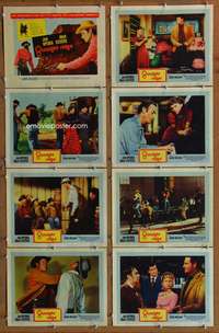 c389 GUNSIGHT RIDGE 8 movie lobby cards '57 Joel McCrea, Mark Stevens