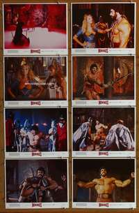 c411 HERCULES 8 movie lobby cards '83 Lou Ferrigno, Sybil Danning
