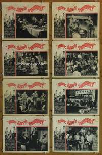 c414 HEY LET'S TWIST 8 movie lobby cards '62 Joey Dee, rock n roll!