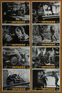 c446 IMPASSE 8 movie lobby cards '69 Burt Reynolds, Anne Francis