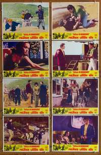 c484 KILL A DRAGON 8 movie lobby cards '67 Jack Palance, kung fu!
