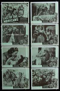 c499 LAST OF THE MOHICANS 8 movie lobby cards R47 Randolph Scott