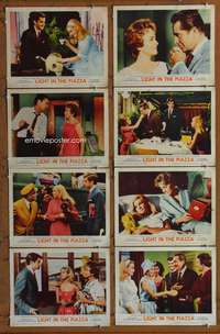 c507 LIGHT IN THE PIAZZA 8 movie lobby cards '61 De Havilland, Mimieux