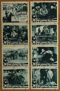 c508 LIGHTNIN' BILL CARSON 8 movie lobby cards R40s Tim McCoy western!
