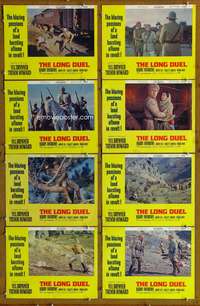 c517 LONG DUEL 8 movie lobby cards '67 Yul Brynner, Trevor Howard
