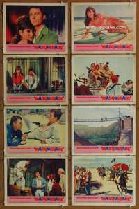 c548 MASQUERADE 8 movie lobby cards '65 Cliff Robertson, Marisa Mell