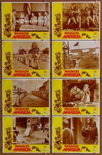 c549 MASSACRE HARBOR 8 movie lobby cards '69 from TV's Rat Patrol!