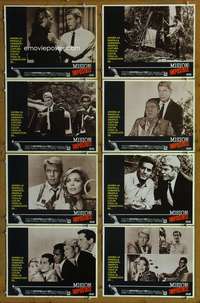 c562 MISSION IMPOSSIBLE 8 Spanish/U.S. movie lobby cards '67 Peter Graves