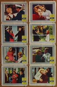 c567 MOMENT TO MOMENT 8 movie lobby cards '65 pretty Jean Seberg!