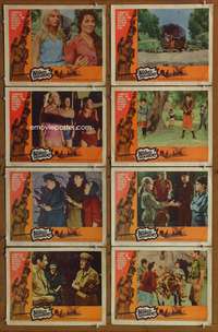 c580 NAKED BRIGADE 8 movie lobby cards '65 six women, his only fighters!