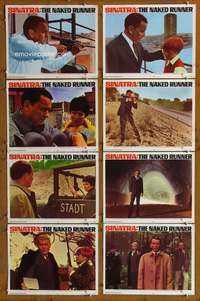 c582 NAKED RUNNER 8 movie lobby cards '67 Frank Sinatra as a spy!