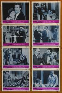 c586 NEVER TOO LATE 8 movie lobby cards '65 Paul Ford, Connie Stevens