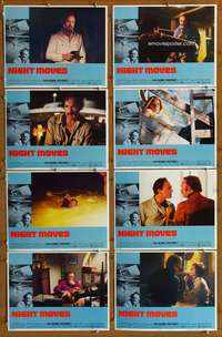 c590 NIGHT MOVES 8 movie lobby cards '75 Gene Hackman, Jennifer Warren