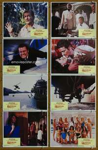c598 OCTOPUSSY 8 movie lobby cards '83 Roger Moore as James Bond!