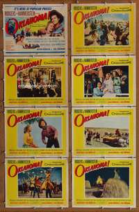 c600 OKLAHOMA 8 movie lobby cards '56 Gordon MacRae, Shirley Jones
