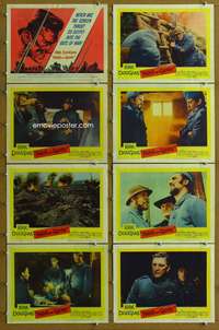 c624 PATHS OF GLORY 8 movie lobby cards '58 Kubrick, Kirk Douglas