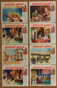 c628 PHARAOH'S WOMAN 8 movie lobby cards '61 Barrymore, Cristal