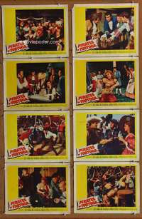 c631 PIRATES OF TORTUGA 8 movie lobby cards '61 Ken Scott, Leticia Roman