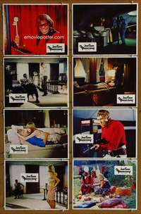 c635 PRESIDENT'S ANALYST 8 movie lobby cards '68 wild James Coburn!