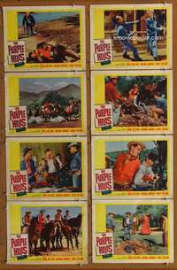 c640 PURPLE HILLS 8 movie lobby cards '61 Gene Nelson in Arizona!