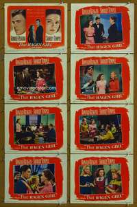 c803 THAT HAGEN GIRL 8 movie lobby cards '47 Ron Reagan, Shirley Temple