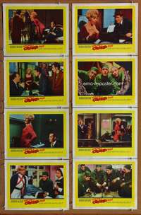 c805 THERE WAS A CROOKED MAN 8 movie lobby cards '61 Norman Wisdom