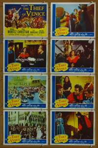c808 THIEF OF VENICE 8 movie lobby cards '52 Maria Montez, Christian