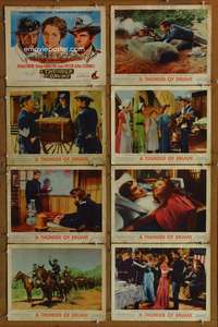 c819 THUNDER OF DRUMS 8 movie lobby cards '61 Richard Boone, Civil War!