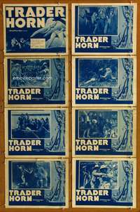 c831 TRADER HORN 8 movie lobby cards R43 W.S. Van Dyke, Edwina Booth
