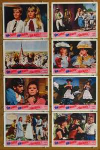 c854 VIVA MARIA 8 movie lobby cards '66 Brigitte Bardot, Jeanne Moreau