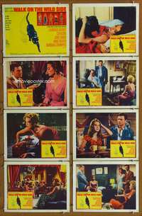 c858 WALK ON THE WILD SIDE 8 movie lobby cards '62 Jane Fonda, Harvey