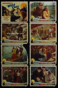 c889 WOLF CALL 8 movie lobby cards '39 Jack London, John Carroll