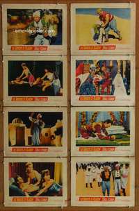 c894 WONDERS OF ALADDIN 8 movie lobby cards '61 Donald O'Connor