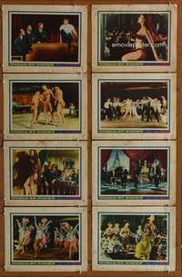 c895 WORLD BY NIGHT 8 movie lobby cards '61 sexy Italian showgirls!