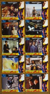c013 WORLD IS NOT ENOUGH 10 movie lobby cards '99 Brosnan as James Bond