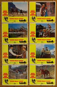 c908 YOUNG BILLY YOUNG 8 movie lobby cards '69 Robert Mitchum, Dickinson