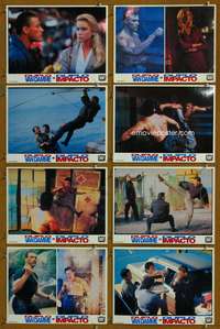 c278 DOUBLE IMPACT 8 Mexican movie lobby cards '91 Jean-Claude Van Damme