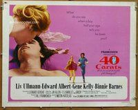 d371 40 CARATS half-sheet movie poster '73 Liv Ullmann, Edward Albert