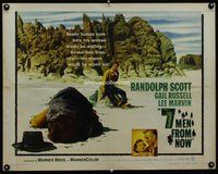 d373 7 MEN FROM NOW half-sheet movie poster '56 Randolph Scott, Boetticher