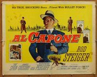 d382 AL CAPONE style A half-sheet movie poster '59 Rod Steiger, Balsam